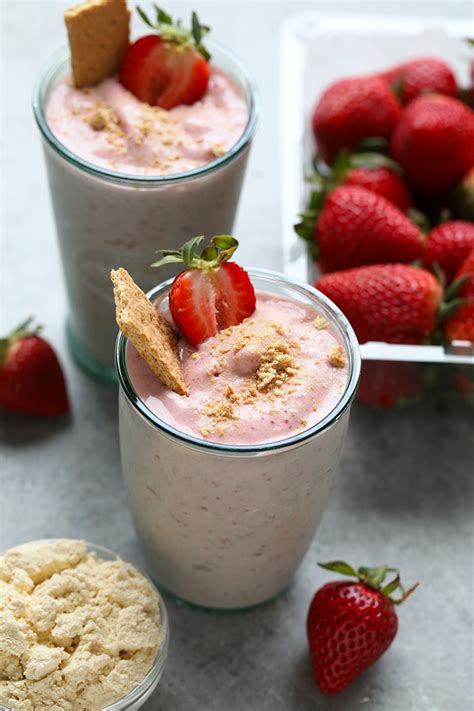 strawberry-protein-shake-5-ingredients-fit-foodie image