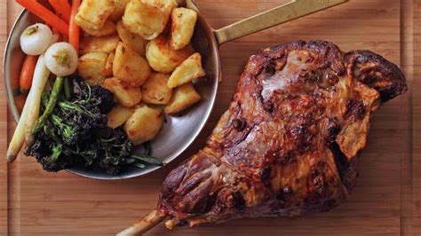 roast-leg-of-lamb-with-mint-jus-recipe-bbc-food image
