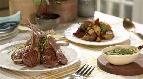 seared-lamb-chops-with-mint-salsa-verde-and-roasted image