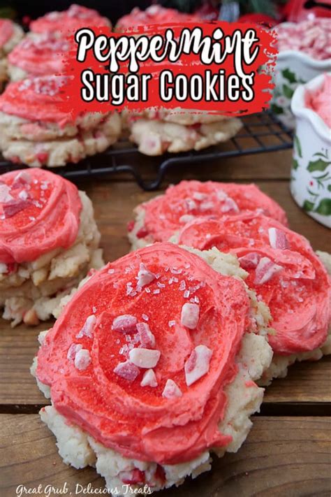 peppermint-sugar-cookies-with-buttercream-frosting image