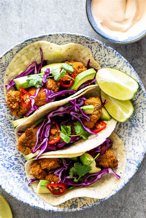 crispy-fish-tacos-with-hot-sauce-crema-simply-delicious image