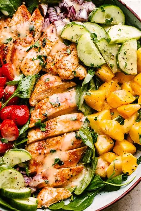 mango-chicken-salad-recipe-with-homemade-dressing image