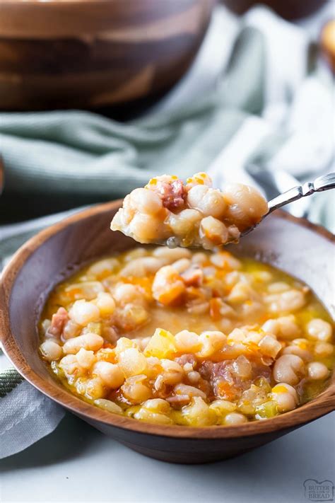 easy-crockpot-ham-and-bean-soup image