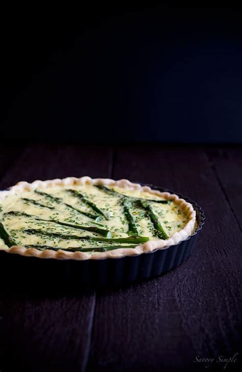 asparagus-quiche-with-goat-cheese-and-chives-savory image