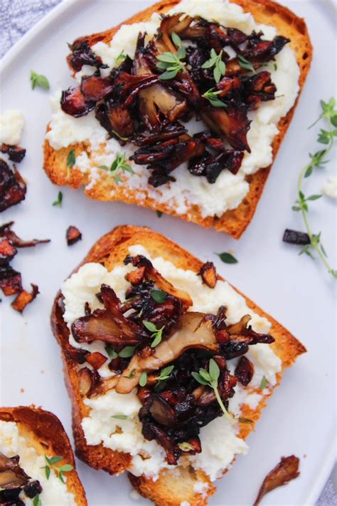 mushroom-ricotta-toast-cuisine-cocktails image