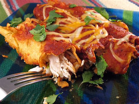chicken-enchiladas-with-red-sauce-we-heart-food image