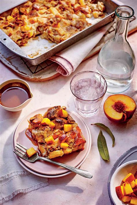 peach-bread-pudding-with-bourbon-caramel image