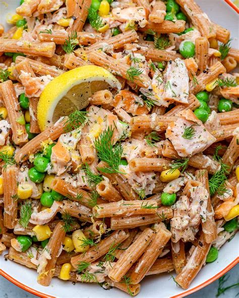 lemon-dill-salmon-pasta-salad-recipe-healthy-fitness image