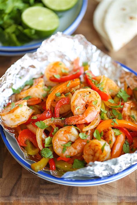 shrimp-fajitas-in-foil-damn-delicious image