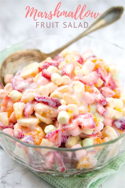 easy-marshmallow-fruit-salad-recipe-mom-spark image