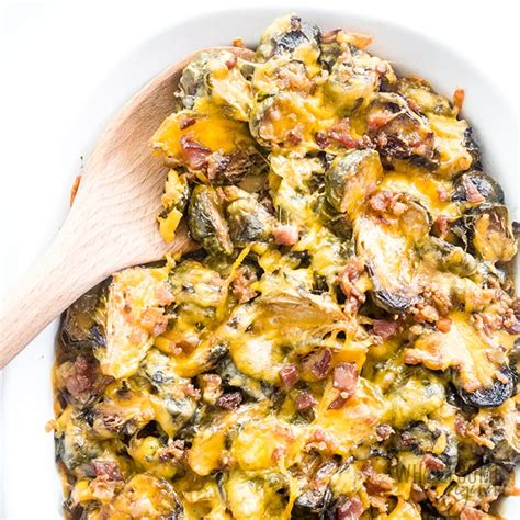 keto-brussels-sprouts-casserole-recipe-with-bacon image