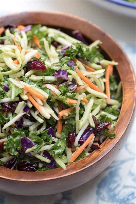 5-minute-broccoli-kale-slaw-valeries-kitchen image