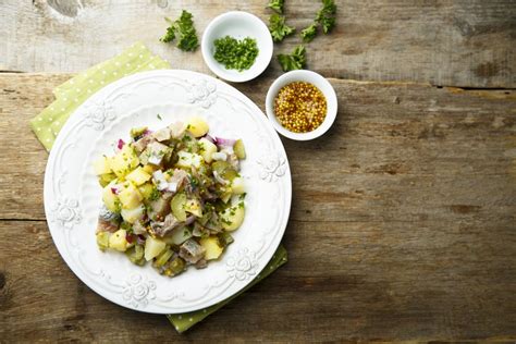 german-potato-salad-with-pickled-herring image