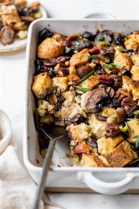 rustic-chestnut-stuffing-with-mushroom-and-bacon image