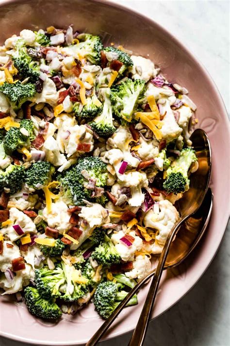 broccoli-cauliflower-salad-with-creamy-dressing image