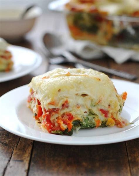 veggie-alfredo-lasagna-recipe-pinch-of-yum image