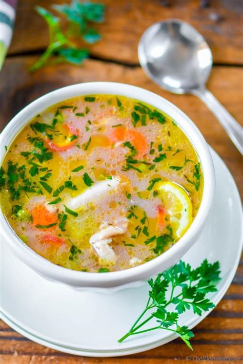 lemon-chicken-rice-soup-in-pressure-cooker image