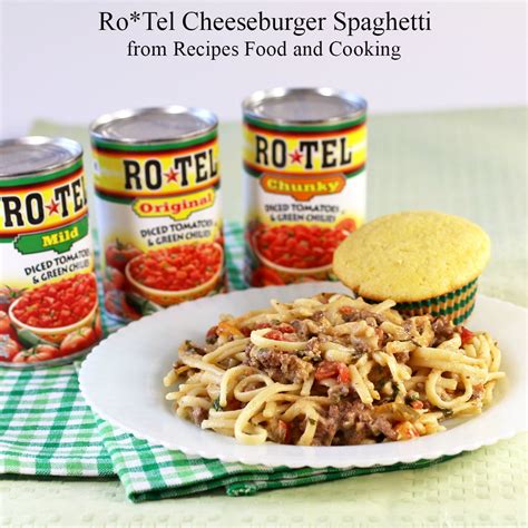 rotel-cheeseburger-spaghetti-recipes-food-and image