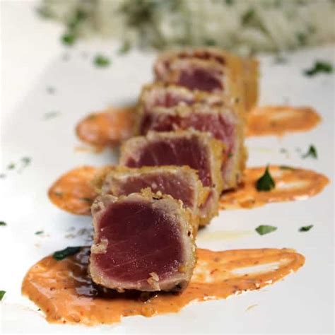 panko-crusted-ahi-with-spicy-dijon-aioli-the-stay-at-home-chef image