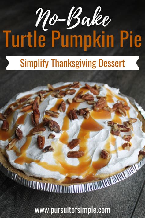 easy-no-bake-turtle-pumpkin-pie-recipe-simple image