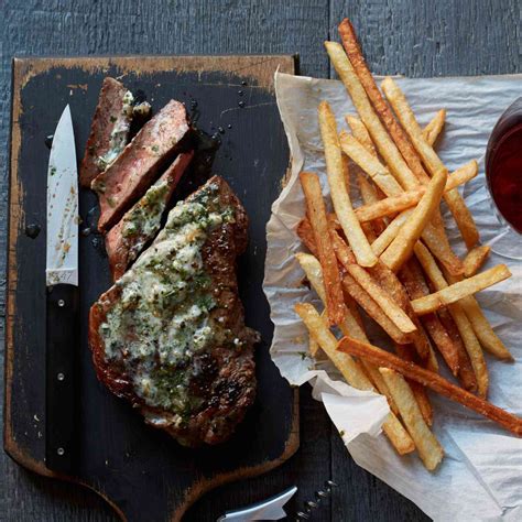 strip-steak-frites-with-barnaise-butter image