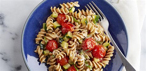 whole-grain-rotini-with-zucchini-and-parmigiano-cheese image
