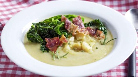 potato-and-celery-soup-with-savoy-cabbage-and-bacon image