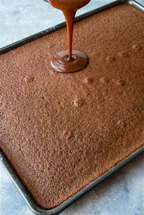 homemade-chocolate-sheet-cake-chocolate-frosting image