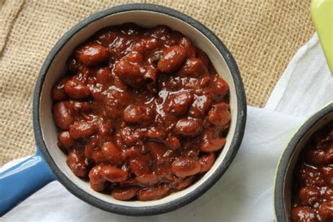 slow-cooker-maple-bourbon-baked-beans-stephie image
