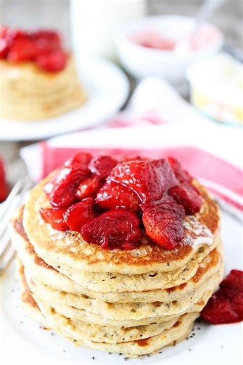 lemon-chia-seed-pancake-recipe-roasted-strawberry image