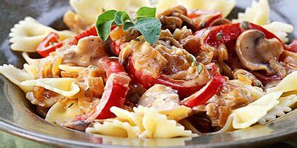 pasta-caramelized-onions-mushrooms-bell-pepper image