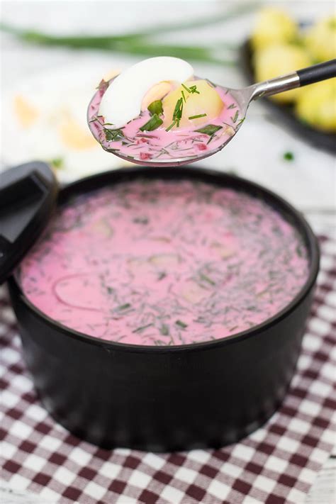 cold-beet-soup-summer-borscht-recipe-quick-easy image