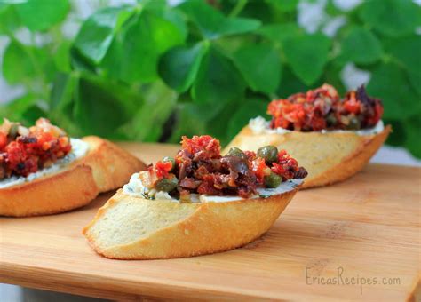 crostini-with-sun-dried-tomato-tapenade-and-herbed image