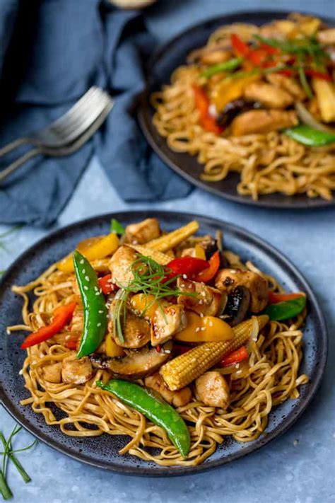 honey-and-soy-chicken-stir-fry-with-spicy-asian-noodles image