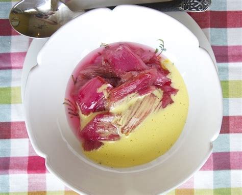 poached-sweet-rhubarb-with-kirsch-sabayon-honest image