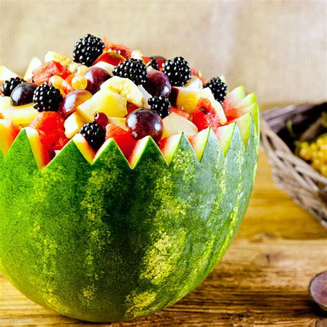 homemade-watermelon-fruit-basket-healthy-dessert image