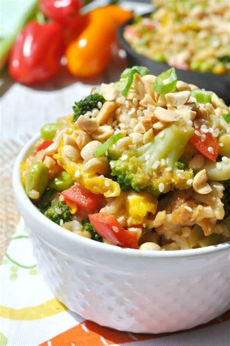 chicken-fried-rice-with-thai-peanut-sauce-the image
