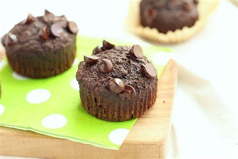 lower-sugar-chocolate-zucchini-muffins-oatmeal image