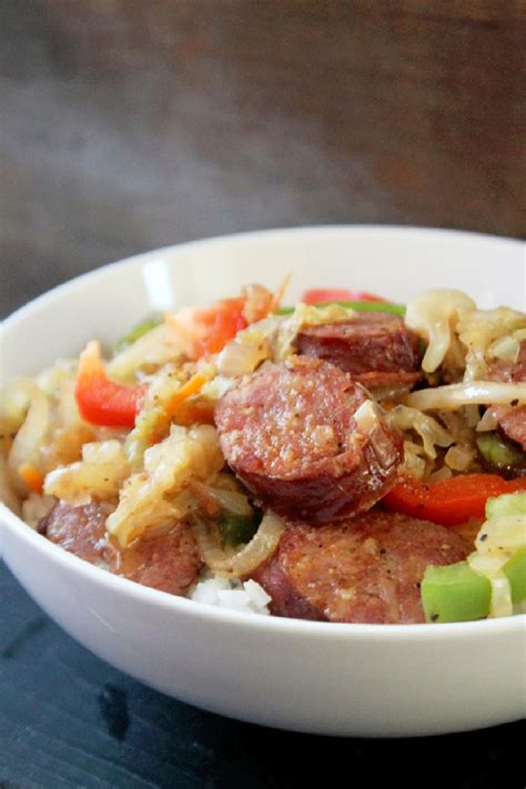 smothered-cabbage-with-smoked-sausage-and image