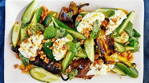 charred-peppers-with-lemon-ricotta-and-cucumbers image