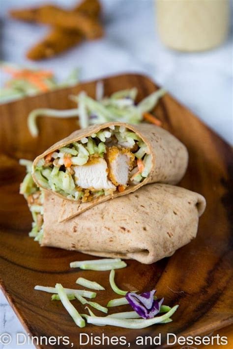 honey-sesame-chicken-salad-wraps-dinners-dishes image