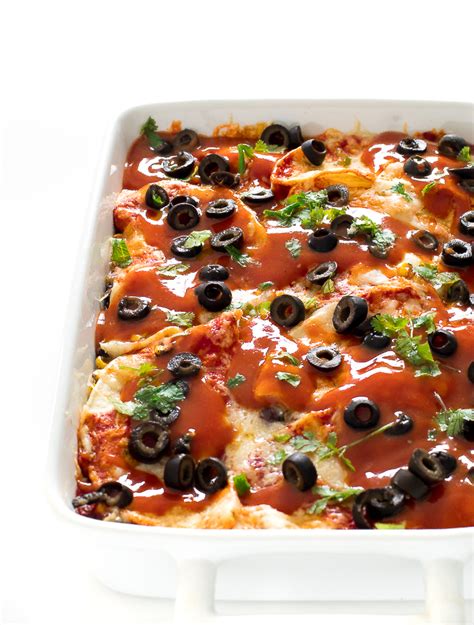 easy-vegetarian-enchilada-casserole-chef-savvy image