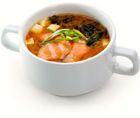 simple-miso-soup-with-salmon-tofu-and-mushrooms image