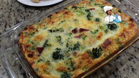 broccoli-ham-and-mozzarella-baked-with-eggs image