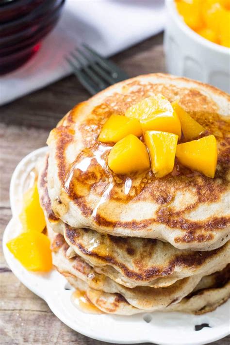 brown-sugar-peach-pancakes-recipe-oh-sweet-basil image