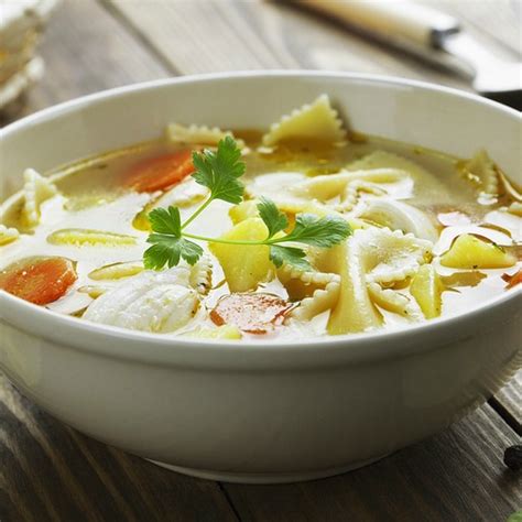 quick-chicken-noodle-soup-and-fluffy-cornbread image