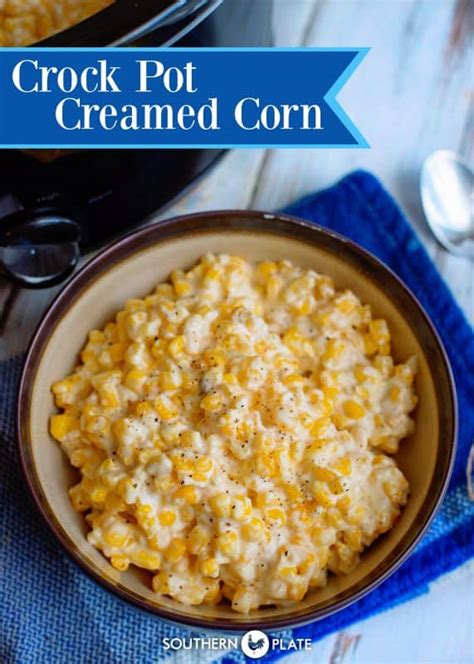 crock-pot-creamed-corn-recipe-southern-plate image