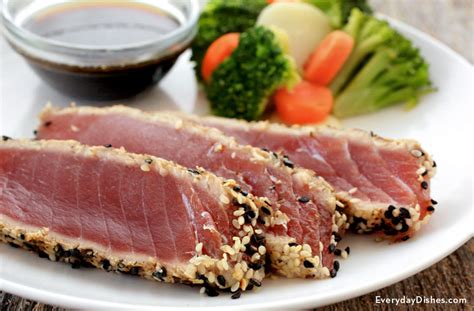 sesame-seared-tuna-steak-recipe-everyday-dishes image