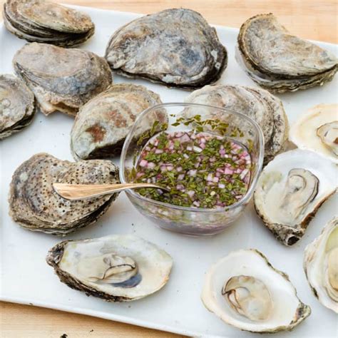 grilled-clams-mussels-or-oysters-with-mignonette-sauce image