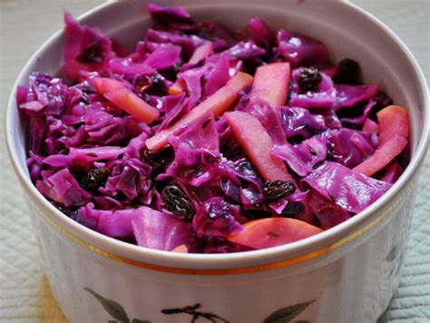 braised-red-cabbage-with-apples-and-raisins image